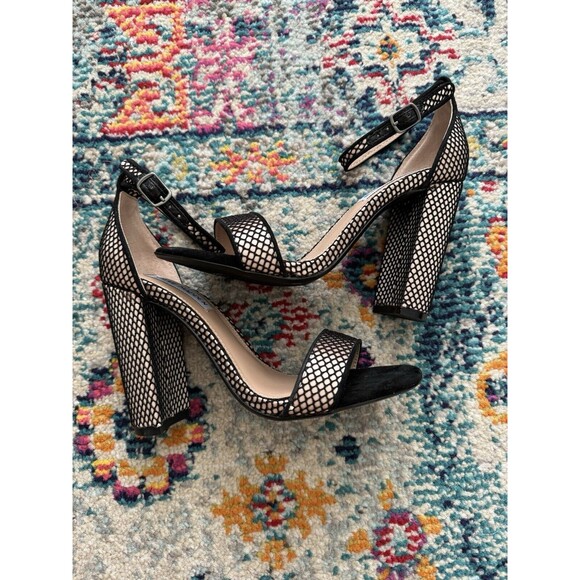 Steve Madden Carrson Black Mesh Heels Size 6 - Picture 6 of 6